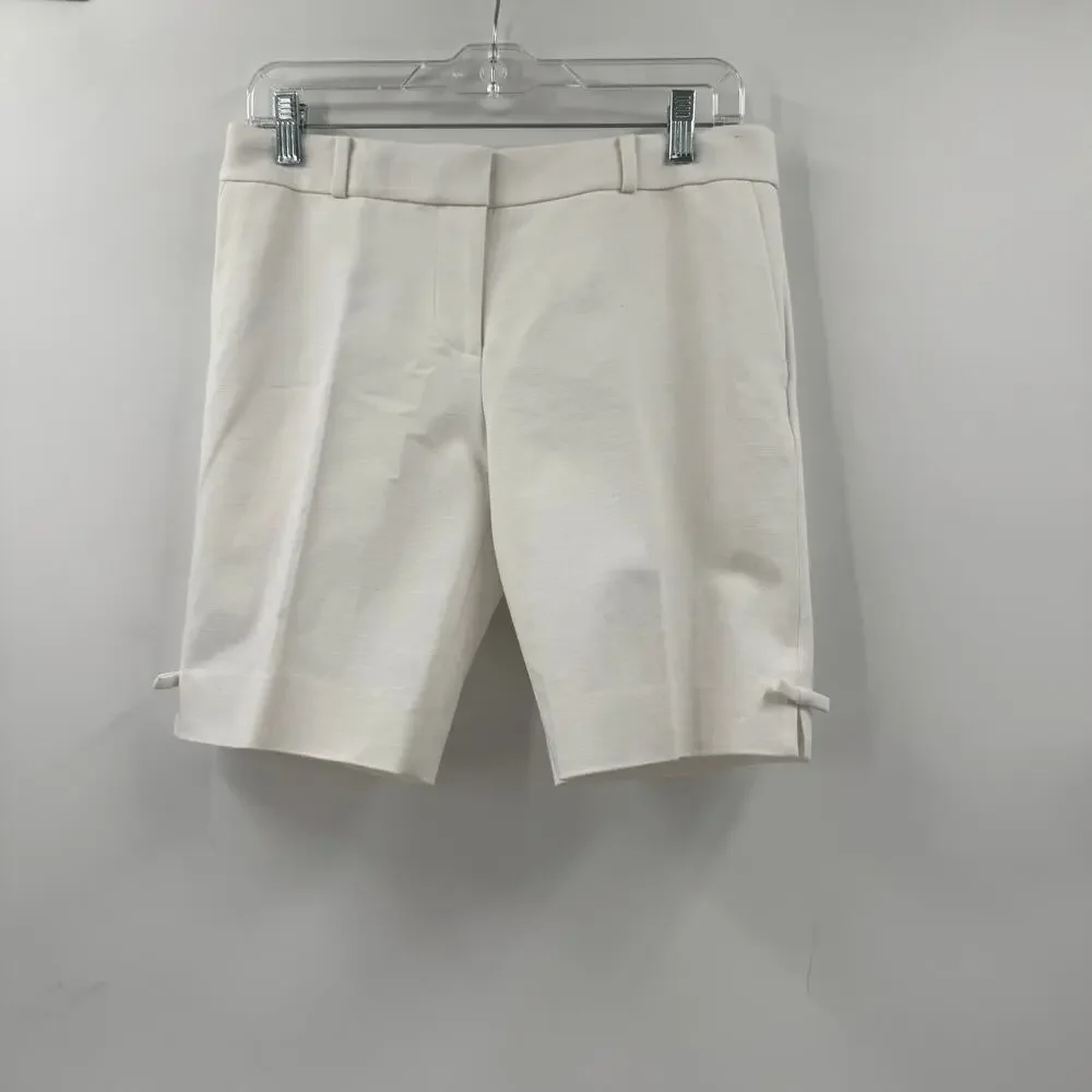 Kate Spade White bow cotton trouser shorts